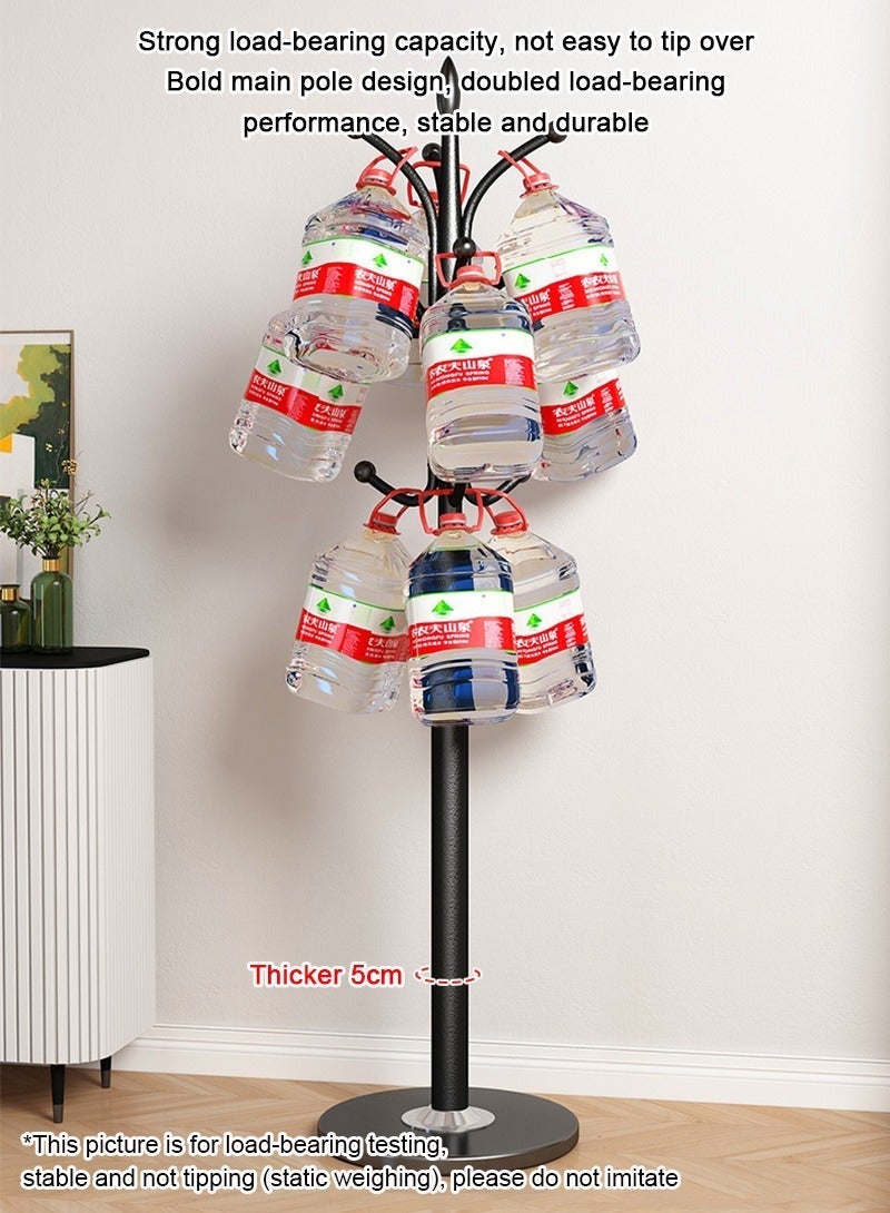 تابيت الرخام الطبيعي قاعدة معدنية شماعات ، شماعات الملابس الحديثة المستقلة ، الكلمة الصلبة شماعات الملابس ، شماعات الملابس في غرفة المعيشة المنزلية ، قاعة شجرة لتخزين الملابس ( أسود ) - Image 5